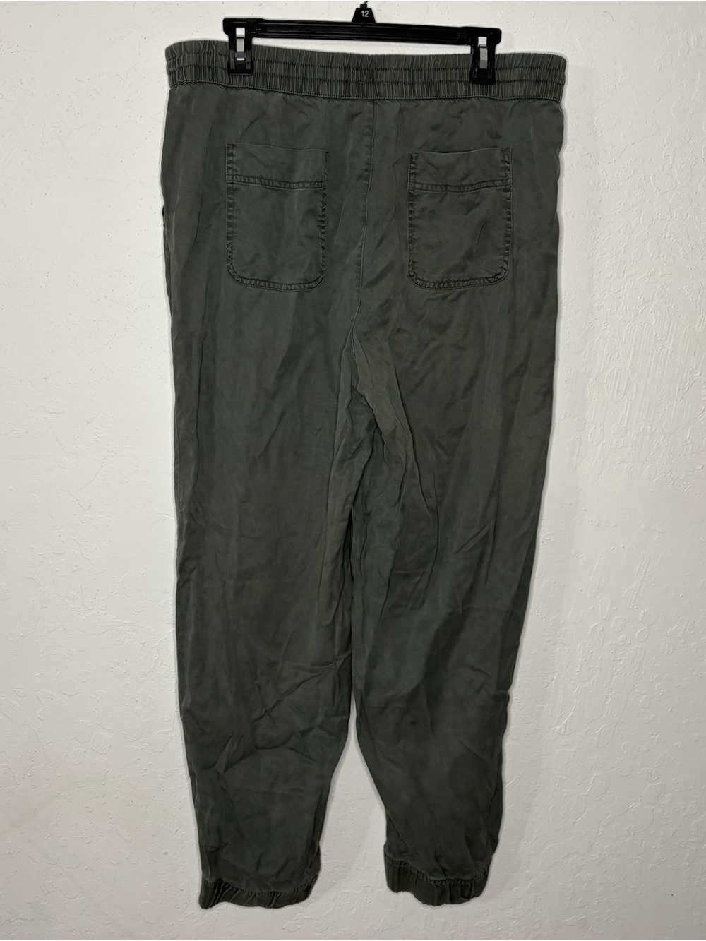 Nicole Miller NY Women's XL Green 100% Lyocell Jogger Pants Elastic Drawstring - Picture 4 of 10